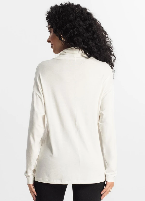 Rovitex - Blusa Manga Longa Feminino Bege 2