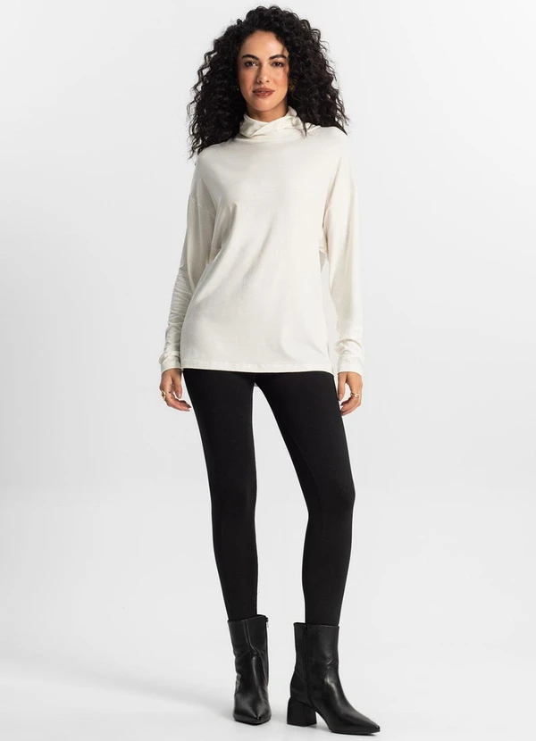 Rovitex - Blusa Manga Longa Feminino Bege 3