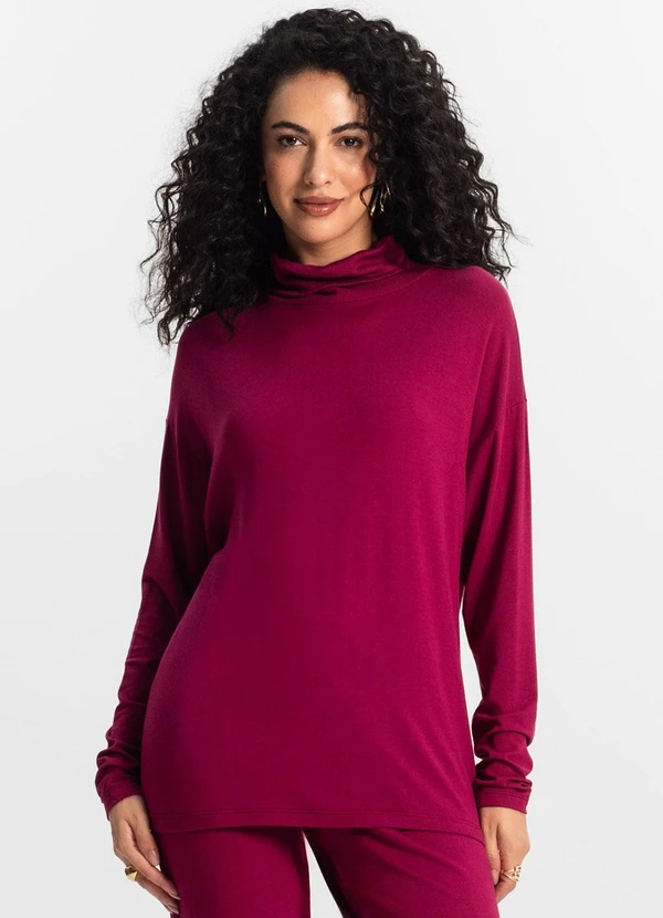 Rovitex - Blusa Manga Longa Feminino Vermelho
