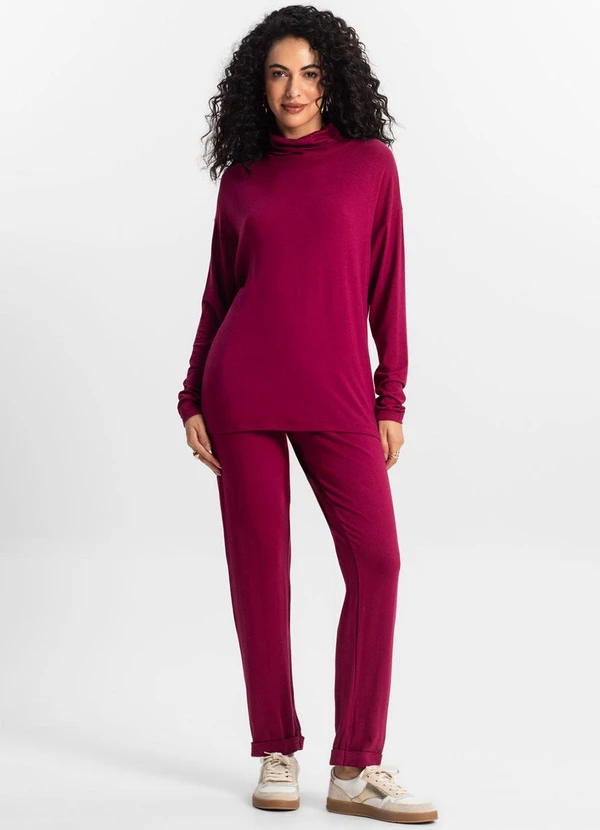 Rovitex - Blusa Manga Longa Feminino Vermelho 3