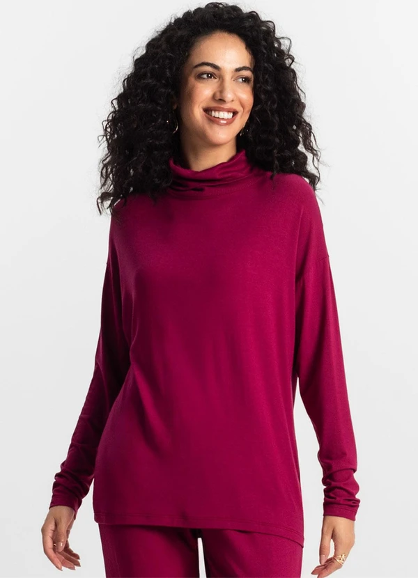 Rovitex - Blusa Manga Longa Feminino Vermelho 4