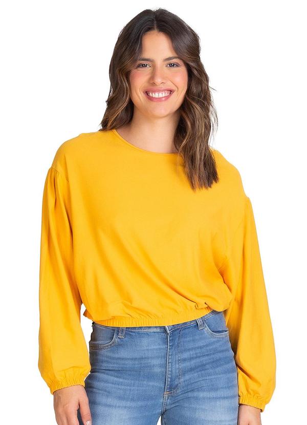 Rovitex - Blusa Manga Longa Fio Amarelo