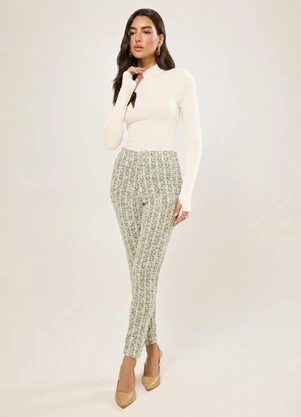 Naguchi - Blusa Manga Longa Gola Alta Off White - NAGUCHI