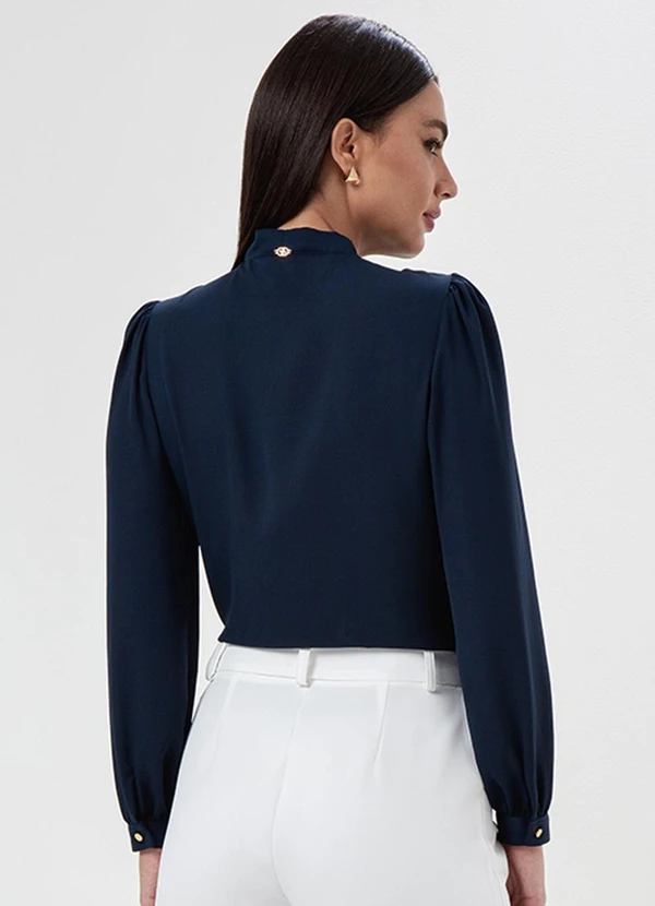 Principessa - Blusa Manga Longa Gola Laço Marinho Sandra 3