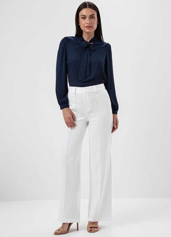 Principessa - Blusa Manga Longa Gola Laço Marinho Sandra 4