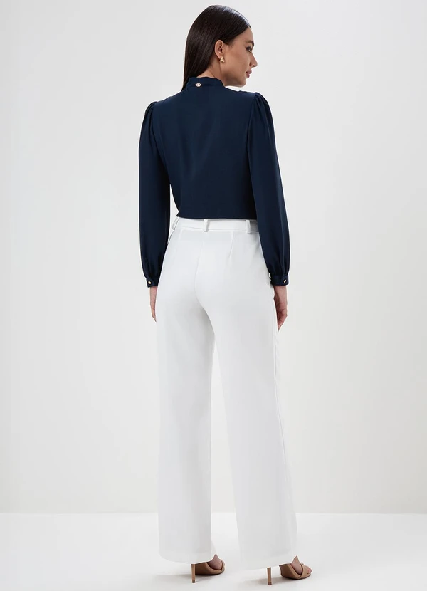 Principessa - Blusa Manga Longa Gola Laço Marinho Sandra 5