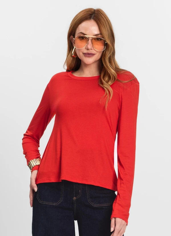 Select - Blusa Manga Longa Laranja