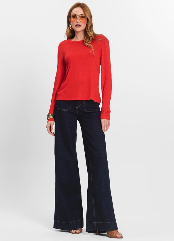 Select - Blusa Manga Longa Laranja 3