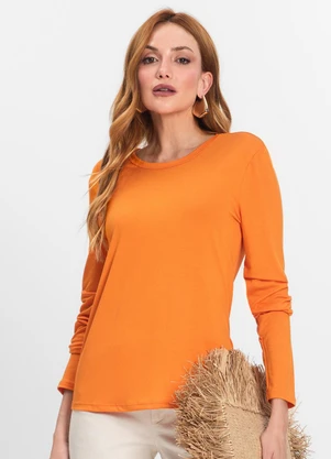 Select - Blusa Manga Longa Laranja - SELECT