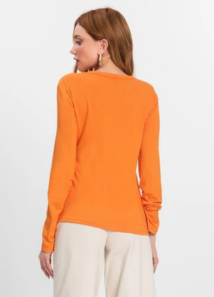 Select - Blusa Manga Longa Laranja - SELECT