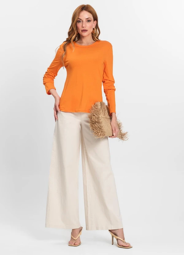 Select - Blusa Manga Longa Laranja 3