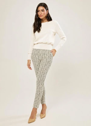 Naguchi - Blusa Manga Longa Malha Tricot Off White - NAGUCHI