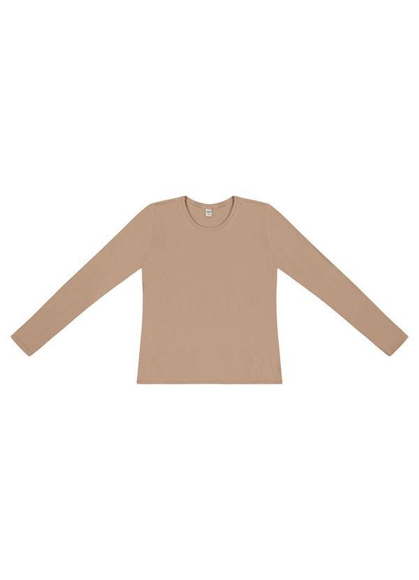 Rovitex - Blusa Manga Longa Marrom