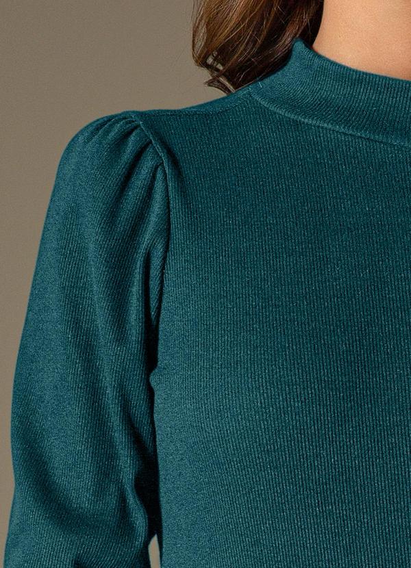 Use Modo - Blusa Manga Longa Ombro Puff Verde 3