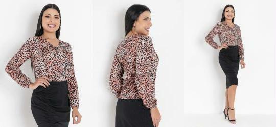 Blusa Manga Longa Ona Marrom