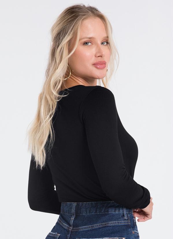 Lunender - Blusa Manga Longa Preto 2