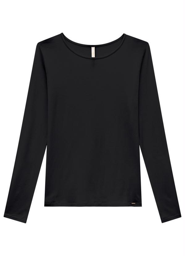 Lunender - Blusa Manga Longa Preto 5