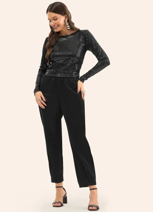 Rovitex - Blusa Manga Longa Preto - ROVITEX