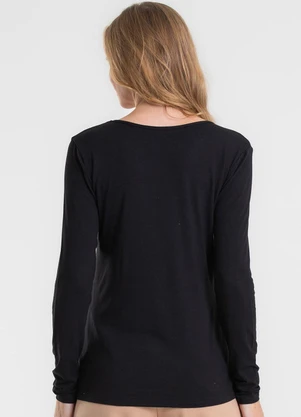 Rovitex - Blusa Manga Longa Preto - ROVITEX