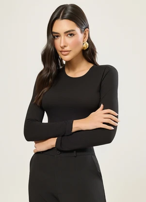 Naguchi - Blusa Manga Longa Preto - NAGUCHI