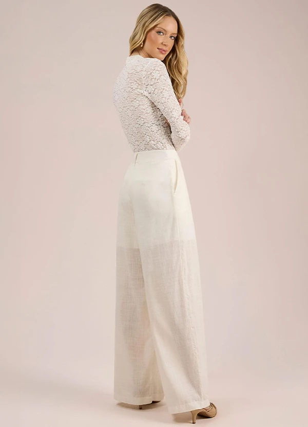 Angel - Blusa Manga Longa Renda Branco 3