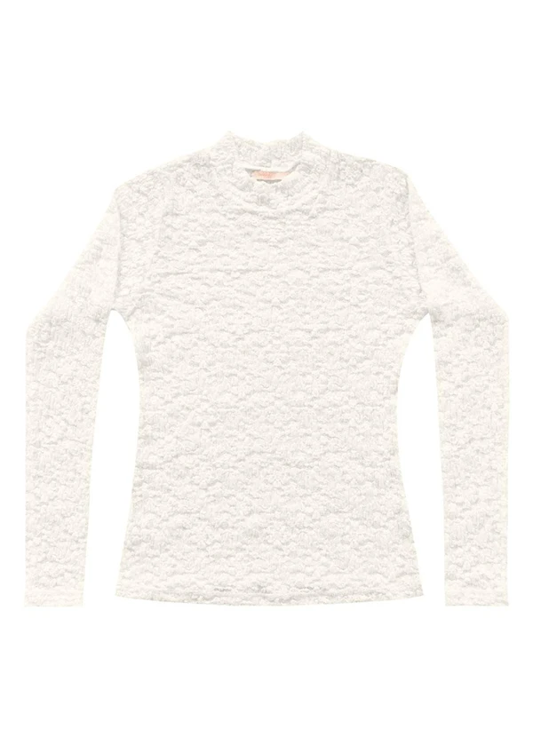 Angel - Blusa Manga Longa Renda Branco 5