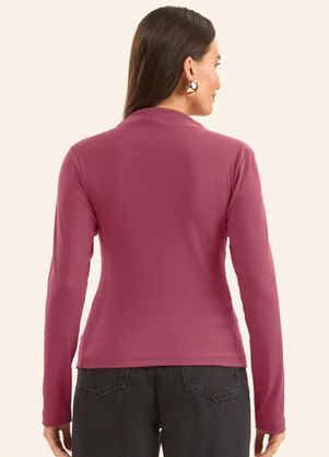 Rovitex - Blusa Manga Longa Ribana Básica Vermelho - ROVITEX