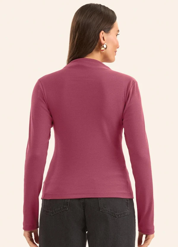 Rovitex - Blusa Manga Longa Ribana Básica Vermelho 2