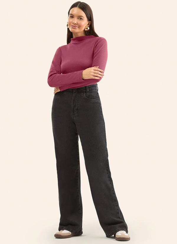 Rovitex - Blusa Manga Longa Ribana Básica Vermelho 3