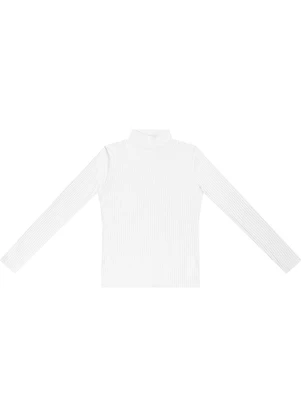 Rovitex - Blusa Manga Longa Ribana Canelada Branco - ROVITEX