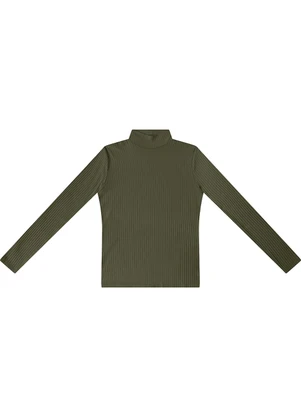 Rovitex - Blusa Manga Longa Ribana Canelada Verde - ROVITEX