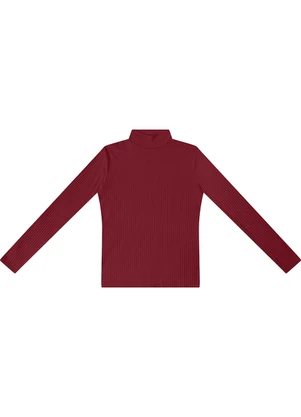 Rovitex - Blusa Manga Longa Ribana Canelada Vermelho - ROVITEX