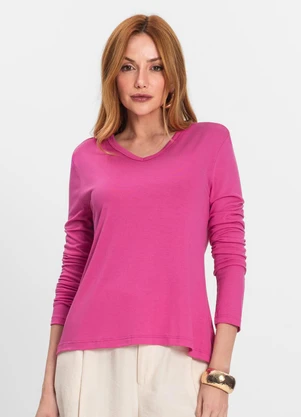 Select - Blusa Manga Longa Rosa - SELECT