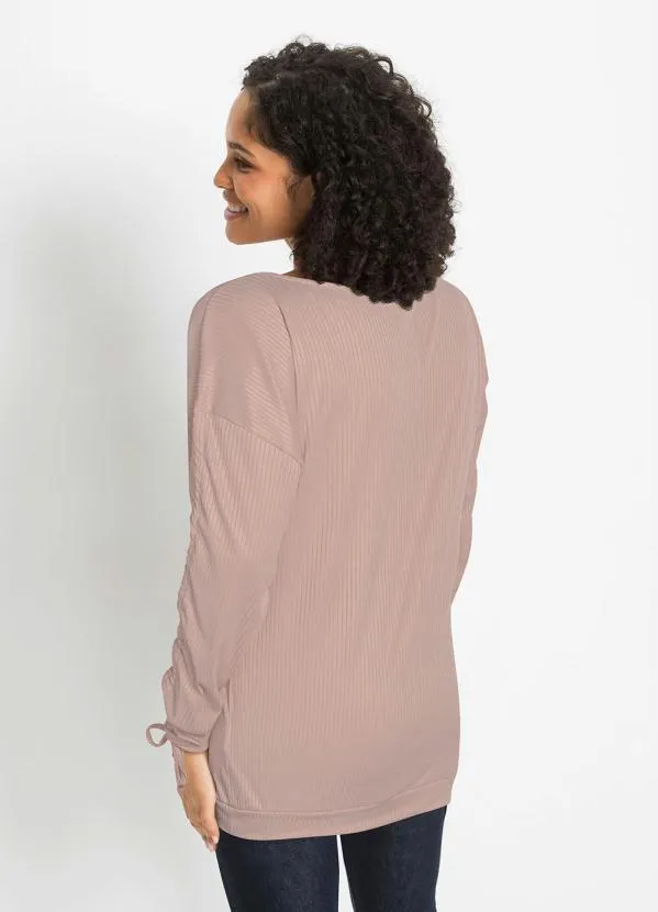 Queima Estoque - Blusa Manga Longa Rosê 5