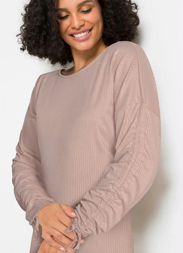 Queima Estoque - Blusa Manga Longa Rosê 4