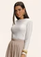 Endless - Blusa Manga Longa Tricô Felpudo Bege - variação: Bege