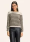 Endless - Blusa Manga Longa Tricô Listrado Bege - variação: Bege
