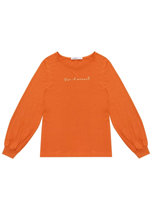 Endless - Blusa Manga Longa Tricot Endlles Laranja