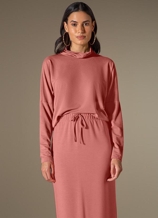 Use Modo - Blusa Manga Longa Turtle Neck Rosa 2