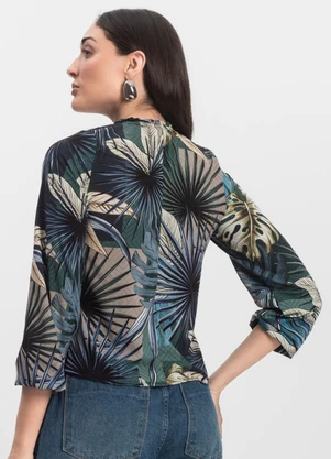 Infinita Cor - Blusa Manga Longa Verde - INFINITA COR