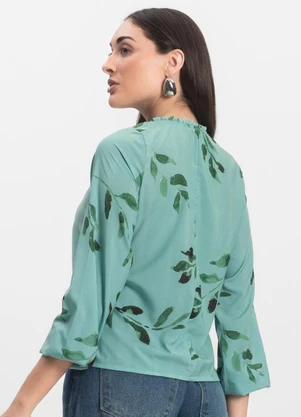 Infinita Cor - Blusa Manga Longa Verde - INFINITA COR