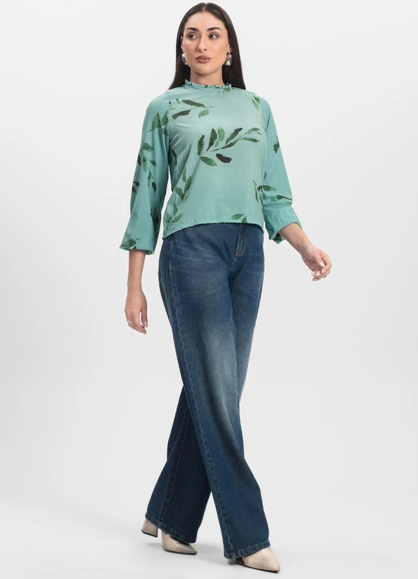 Infinita Cor - Blusa Manga Longa Verde 3