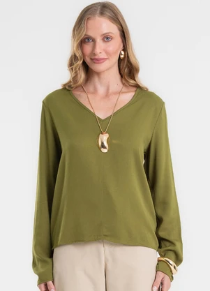 Rovitex - Blusa Manga Longa Verde - ROVITEX