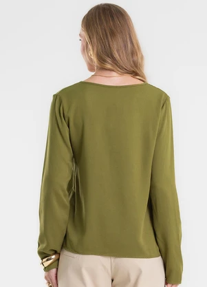 Rovitex - Blusa Manga Longa Verde - ROVITEX