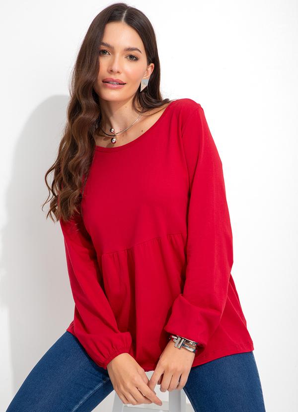 bonprix - Blusa Manga Longa Vermelha 3