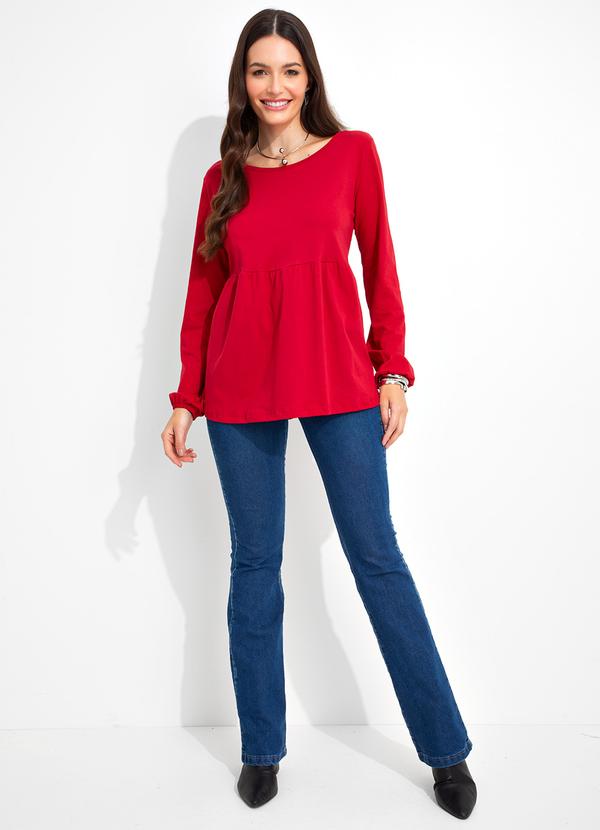 bonprix - Blusa Manga Longa Vermelha 6