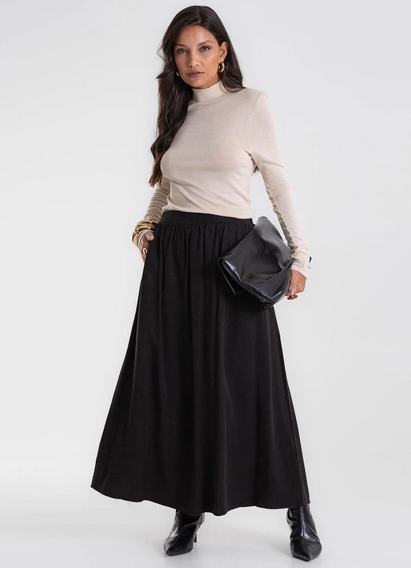 Endless - Blusa Manga Longa Vico Tricot Básica Bege 3