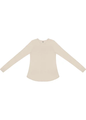 Rovitex - Blusa Manga Longa Visco Tricot Bege - ROVITEX