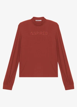 Endless - Blusa Manga Longa Viscose Laranja - ENDLESS