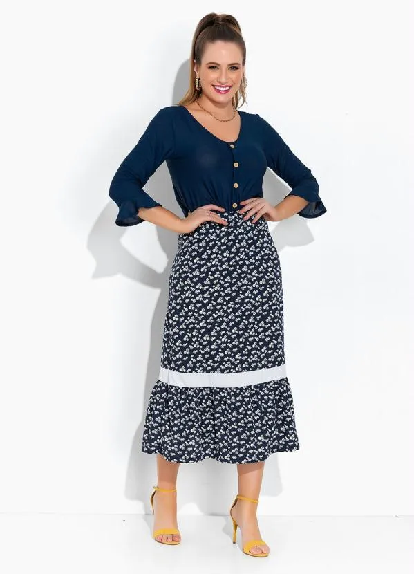 Rosalie - Blusa Marinho com Botão 4